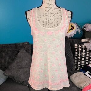 🎉4 for $20 Poof Embroidered Tunic Length Tank Top, Medium